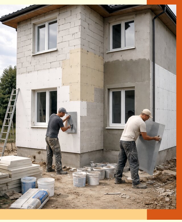 Утепление дома из газобетона в Ртищеве от 4290 руб./м² — заказать у ТепломастерРтщ